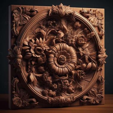 Patterns and decorations stl luxury 4 3d model